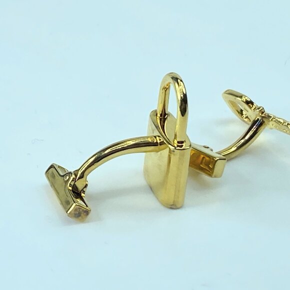 LOUIS VUITTON Damier Ebene Buton de Manchette Cadena Cuffs GS415 - Picture 4 of 10